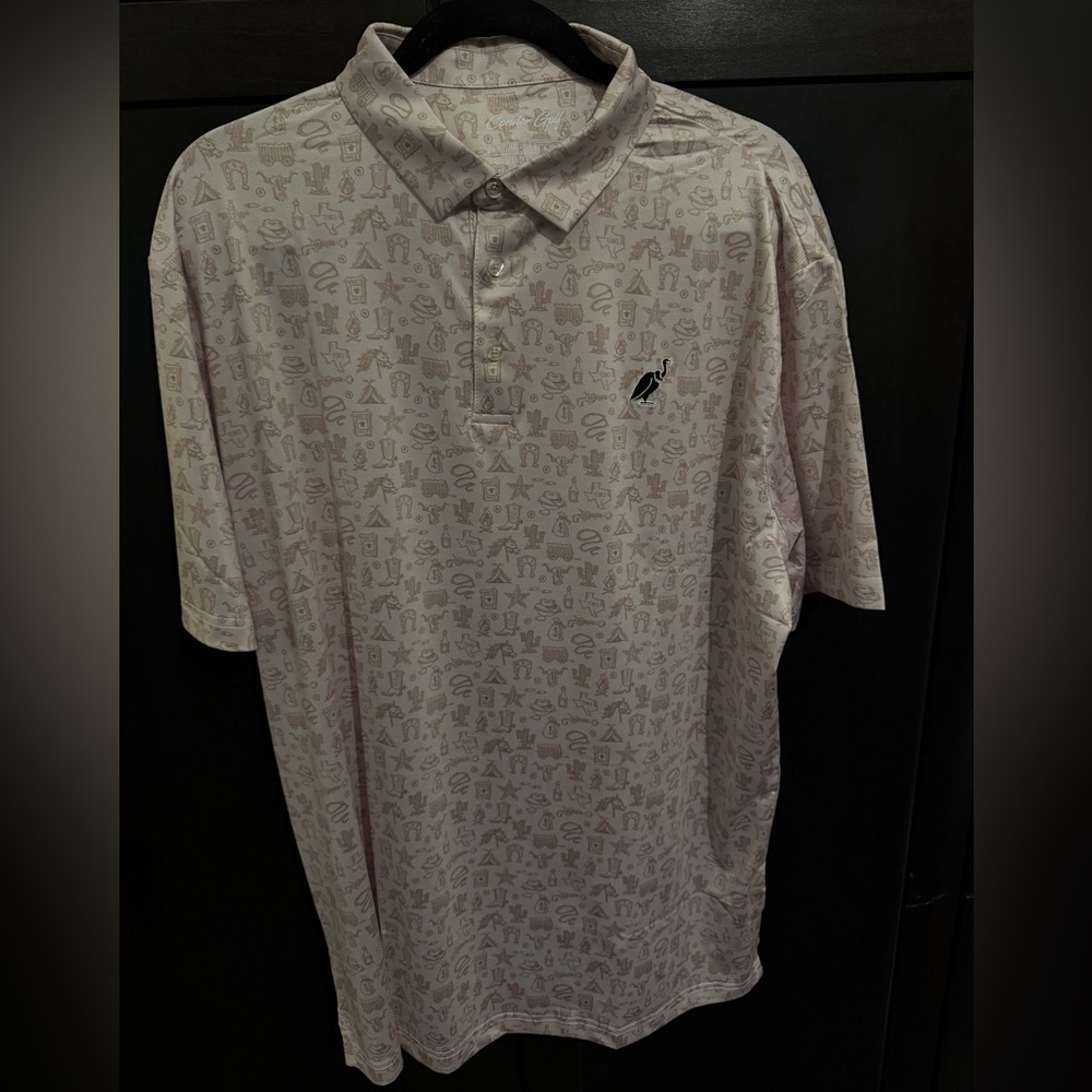 Men's Beige Texas Polo Shirt